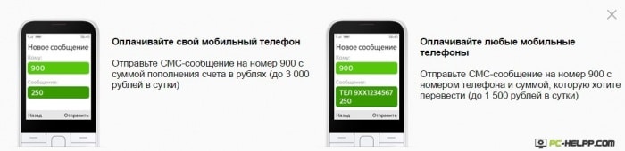 Дополнительные возможности услуги Мобильный банк от Сбербанка